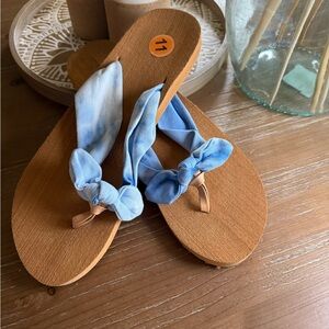 Maurices Blue Tie-Dye Knotted Sandals